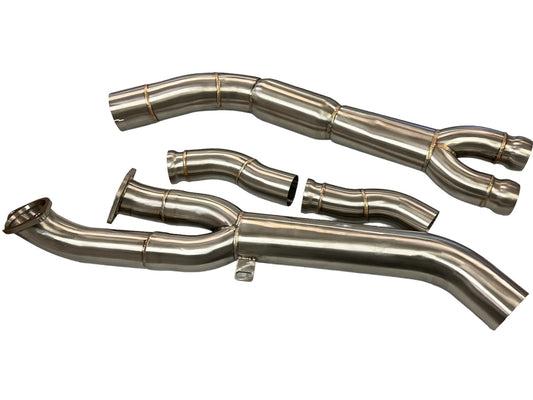 BMW S58 G8x M3 M4 Resonated Single Midpipe (Brace Included)