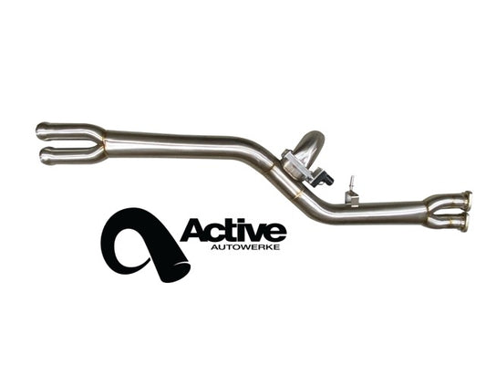 F87 BMW S55 M2 Competition Mid Pipe includes Active F-brace